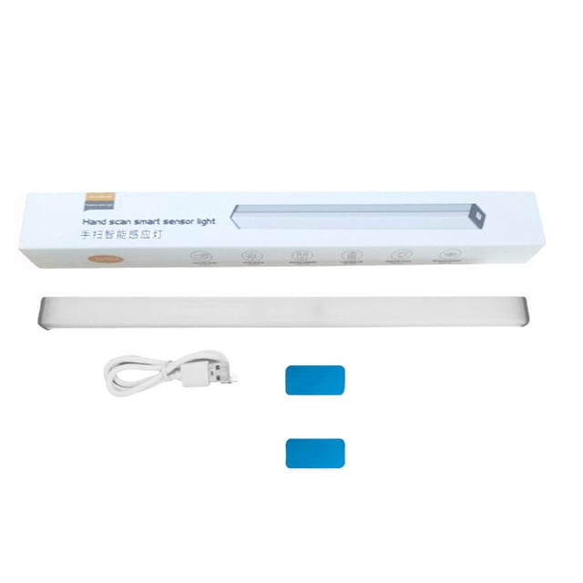 Ounissouiy 297/210mm LED USB carga gabinete luz tira magnética armario luz lámpara de noche con Sensor de movimiento cocina dormitorio iluminación del Iluminación y accesorios Blanco 297mm