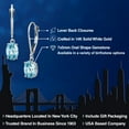 thumbnail image 2 of Gem Stone King 14K White Gold Blue Zircon Earrings for Women | 2.50 Cttw | Gemstone Birthstone | Oval 7X5MM, 2 of 6