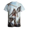 thumbnail image 3 of Camiseta de manga corta con cuello redondo y nueva camiseta de verano de Ass-assin's Cre-ed para hombre, 3 of 4