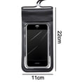 thumbnail image 2 of Bolsa impermeable para teléfono móvil de PU transparente con velcro para exteriores, personalizada, con pantalla táctil de gran tamaño y huella dactilar, para natación, buceo y playa, funda, 2 of 5