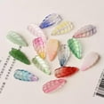 thumbnail image 3 of U8MO 10pcs 10x24mm Leaf Crystal Glass Loose Pendants Beads For Jewelry Findings DIY-5# Blue & Clear & Silver, 3 of 7