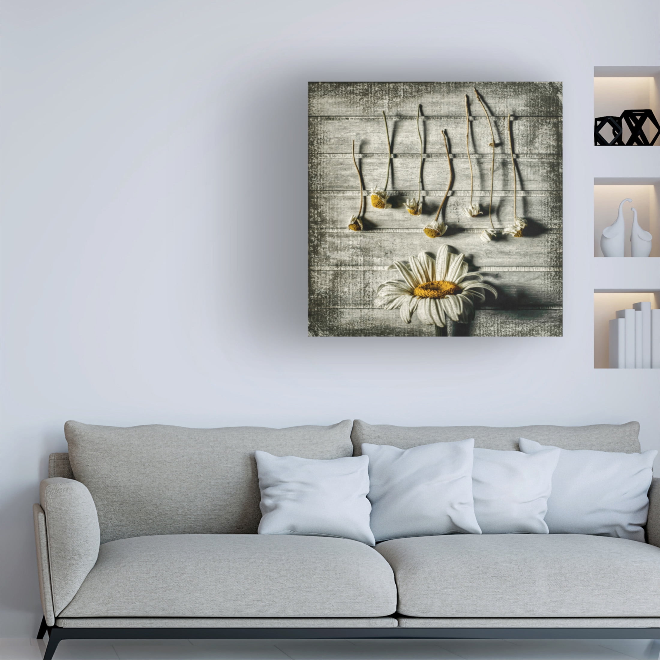 Canvas Wall Art - Jacqueline Van Bijnen 'Survival' Wall Art for Living Room, Bedroom, or Office Décor by Trademark Fine Art - 18 x 18 Inches