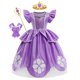 thumbnail image 1 of Sophia el primer disfraz de Anime niñas vestido de princesa púrpura Floral vestido de baile niños carnaval fiesta ropa Sofía Cosplay Robes4T (etiqueta 120) Gao Jinjia LED, 1 of 2