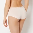 thumbnail image 3 of Ultrasoft Modal Boyshort Panty with Lace Trim In Pearl Blush, 3 of 5