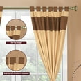 thumbnail image 4 of Gold Brown Tab Top Raw Silk Curtain (43 in. x 96 in.) With Tieback -Pair, 4 of 5