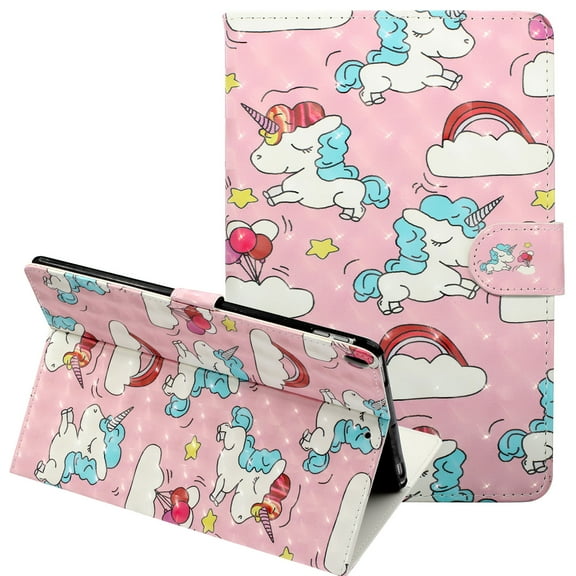 Allytech New iPad Air 3st Generation Case (2019), iPad Pro 10.5 Case, Slim Fit Flip Folio Stand Magnetic Smart Cover Auto Sleep Wake Cards Slots Case for Apple iPad Pro 10.5, Air 3,Unicorns