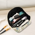 thumbnail image 2 of FORMRS Makeup Bag Travel Cosmetic Organizer for Women Fold Flat Zipper Pouch with Handle, Colorful Wildflowers, 2 of 8