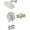Brushed Nickel, variant on Shower Faucet Set with Tub Spout,Bathtub Faucet Set Complete,Round Rainfall Shower Head,Tub and Shower Trim Kit with Solid Brass Rough-In Valve,6 Inch-Matte Black