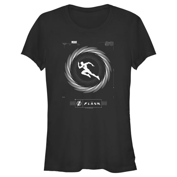 Junior's The Flash Speedster Silhouette Graphic Tee Black 2X Large