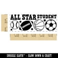 thumbnail image 2 of All Star Student Sports Balls Teacher Student School Self-Inking Rubber Stamp Ink Stamper - Blue Ink - Large 2-3/4 Inch, 2 of 7