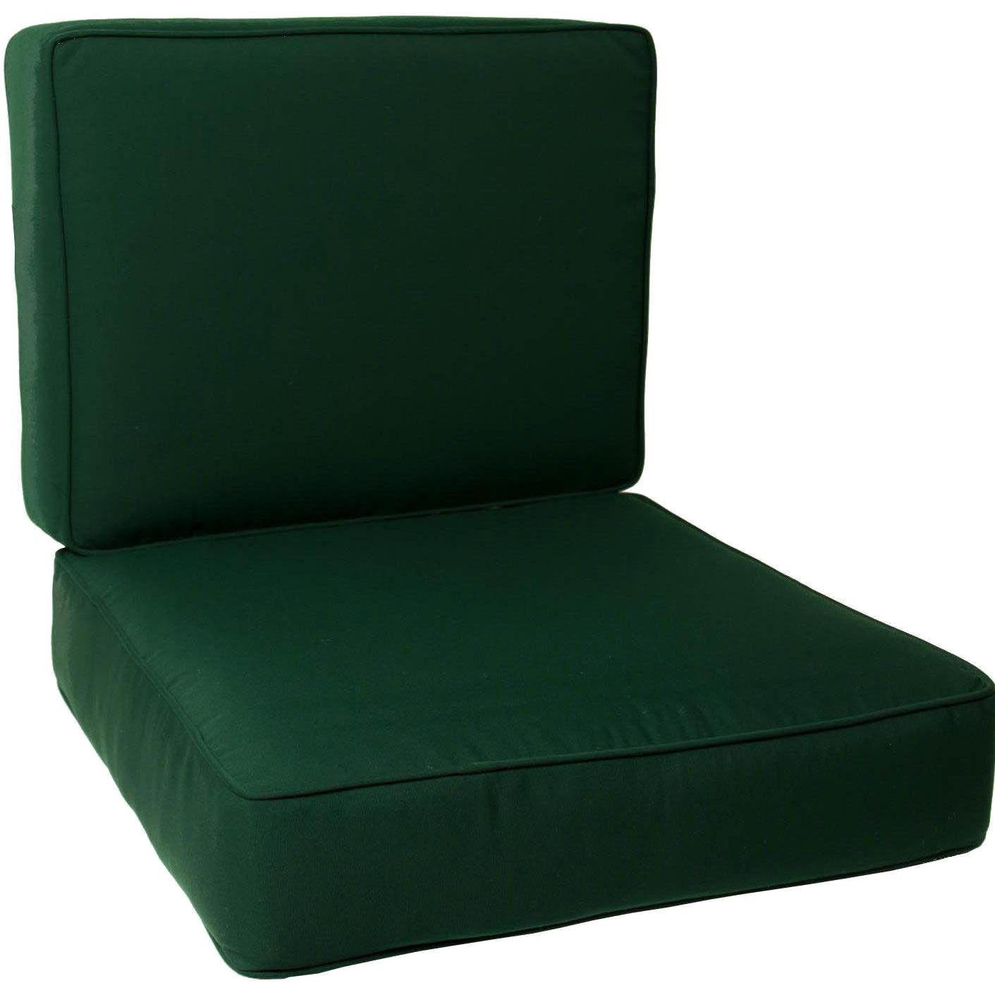 Sunbrella Canvas Forest Green Large Outdoor Replacement Club Chair