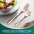 thumbnail image 3 of vancasso 60 Piece Silverware Sets , Stainless Steel Knife and Fork for 10，Rose Gold Round handle, 3 of 6