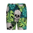 thumbnail image 4 of Fotbe Skull and Palm Leaves Pajama Shorts for Men, Men's Pajama Bottoms, Sleepwear,Short Pajama Pants-X-Large, 4 of 9
