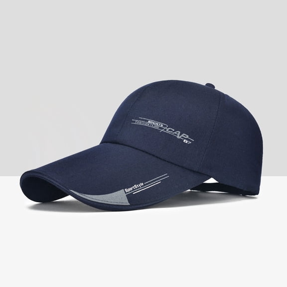 Lightweight Sun Protection Baseball Cap, Solid Color Peaked Hat, Adjustable Outdoor Sport Cap for Men and Women, Travel Essential Navy