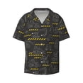 thumbnail image 3 of Balery Retro Excavator Men's Casual Button Down Shirt Short Sleeve Textured Summer Cuban Beach Shirts-XX-Large, 3 of 7
