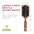 thumbnail image 2 of Kent DA2 Finest Hair Brushes for Women Blow Made from Danta Wood - Round Boar Bristle Hairbrush for Medium to Long Hair - Styling Radial Brush and Round Brush, 2 of 6