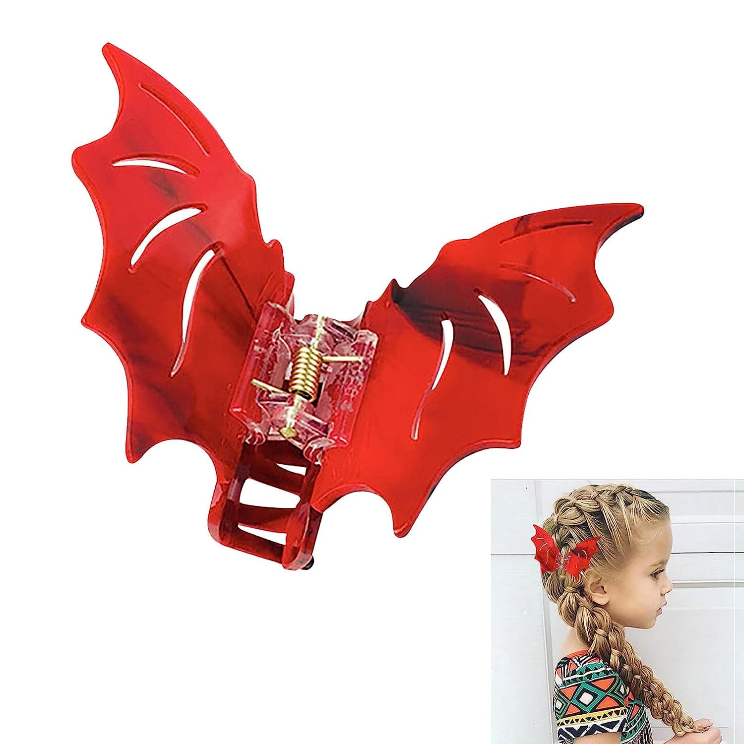Hollow Out Solid Color Nonslip Hair Claw, Large Claw Clips For Thick Hair, New Bat Hair Clip