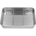 thumbnail image 1 of Rôtissoire en Acier Inoxydable avec Grille Antiadhésive Facile à Utiliser pour la Cuisson et la Cuisson Matériau (23.5 * 17.5 * 5CM), 1 of 8