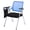 Blue, variant on Office Guest Chair with Desk Attached and Ergonomic Lumbar Support,Reception Stack Chairs with Arms for Office School Church Conference Waiting Room