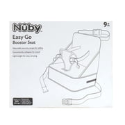 Nuby Easy-Go Lightweight High Chair Booster Seat, For 9 Months and up, Beige Safari Print