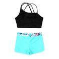 thumbnail image 4 of Zaldita Kids Girls 2 Piece Dance Outfit Printed Camisole and Booty Shorts Set Sports Bra Active Leaf 14, 4 of 7