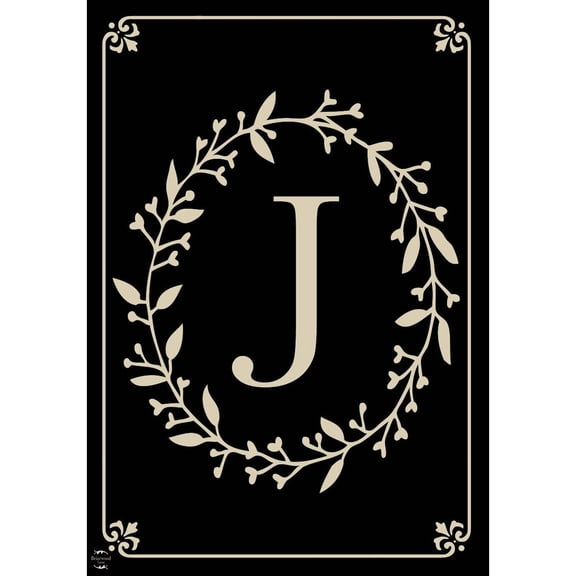 Briarwood Lane Everyday Garden Flag 12x18 For Outdoor Briarwood Lane Classic Monogram Letter J Garden Flag Flags For Outside