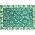 thumbnail image 1 of Ahgly Company Machine Washable Indoor Rectangle Abstract Turquoise Blue Modern Area Rugs, 6' x 9', 1 of 4