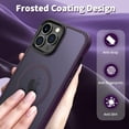 thumbnail image 5 of Case for iPhone 13 Pro 6.1 inch-Compatible with MagSafe &  Car Phone Mount,TPU Thin Phone Cases Cover Protective Shockproof Anti-Fingerprint(Dark Purple), 5 of 16
