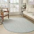 thumbnail image 5 of Nourison Courtyard Indoor/Outdoor Ivory/Aqua 5' x 8' Oval Area Rug (5x8 Oval), 5 of 11