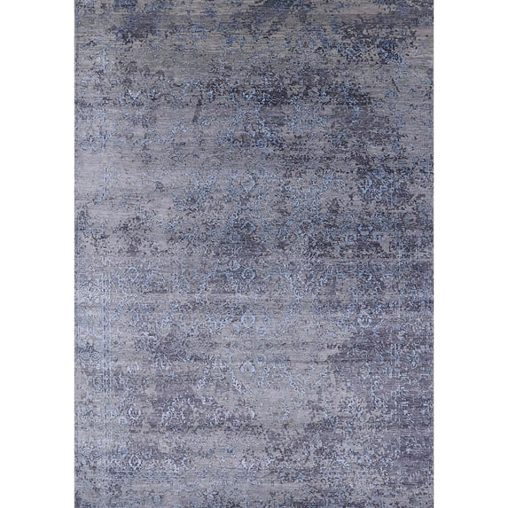 Ahgly Company Machine Washable Indoor Rectangle Industrial Modern Grape Purple Area Rugs, 4' x 6'