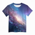 thumbnail image 4 of UAYOTSE Girl's Graphic Tees Kids Cute Shirts Nebula Slogan Loose Fit Casual Summer Tops,Sizes 3-4 Years, 4 of 4