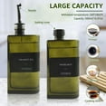 thumbnail image 4 of FUYGRCJ 2PCS Olive Oil Dispenser Bottle, UV-Protected Dark Glass Bottle, 500ml Large Capacity Oil and Vinegar Dispenser Set, Soy Sauce Dispenser, Coffee Syrup Bottles with Silicone Funnel and Label, 4 of 11