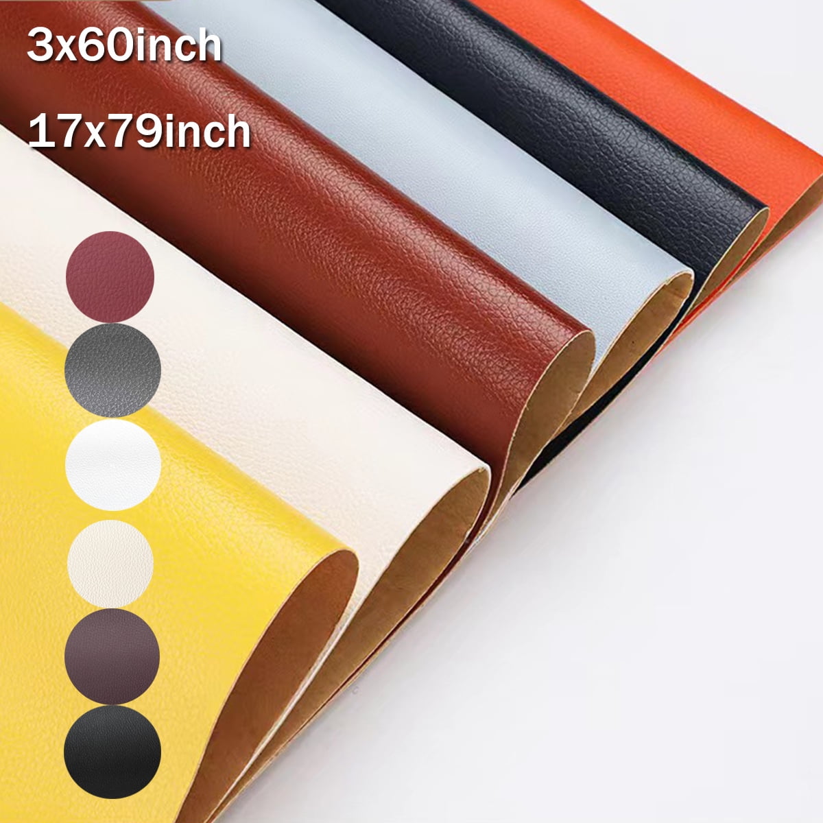  Leather Repair Tape, Leather Repair Patch for Couches  Self-Adhesive Couch Patch 3x60 inch Self Adhesive Leather Repair Patch Tape  Kit for Furniture, Sofa, Couch, Car Seats, Chairs, Fabric Fix - Black 