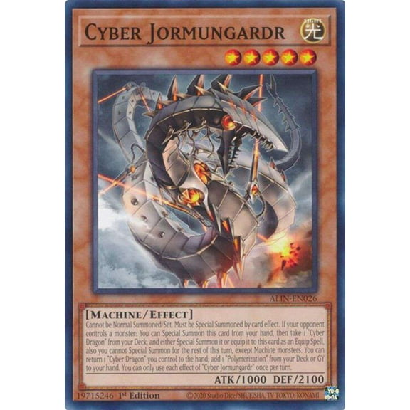 YuGiOh Alliance Insight Common / Short Print Cyber Jormungardr ALIN-EN026