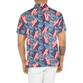 thumbnail image 2 of HAPPY BAY Mens Hawaiian Shirts Short Sleeve Button Down Shirt Men's 4th of July Holiday Shirts Summer Beach Casual Aloha Patriotic Shirts for Men Funny 3XL Freedom Stars, Grey Dad, 2 of 6