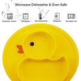 thumbnail image 3 of Platos de silicona divididos para bebés pequeños, platos de succión antideslizantes portátiles para niños, bebés y niños, sin BPA, 3 of 5