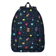 thumbnail image 1 of Moon and Stars Galaxy Backpack, Celestial Rocket Astronaut School Daypack, Outer Space Cosmic Nebula Bookbag, 1 of 1
