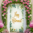 thumbnail image 3 of Green Leaves Happy Retirement Banner Botanical Design Nature Theme Backdrop for Retirement Celebration Indoor Party Event Decoration, 3 of 6