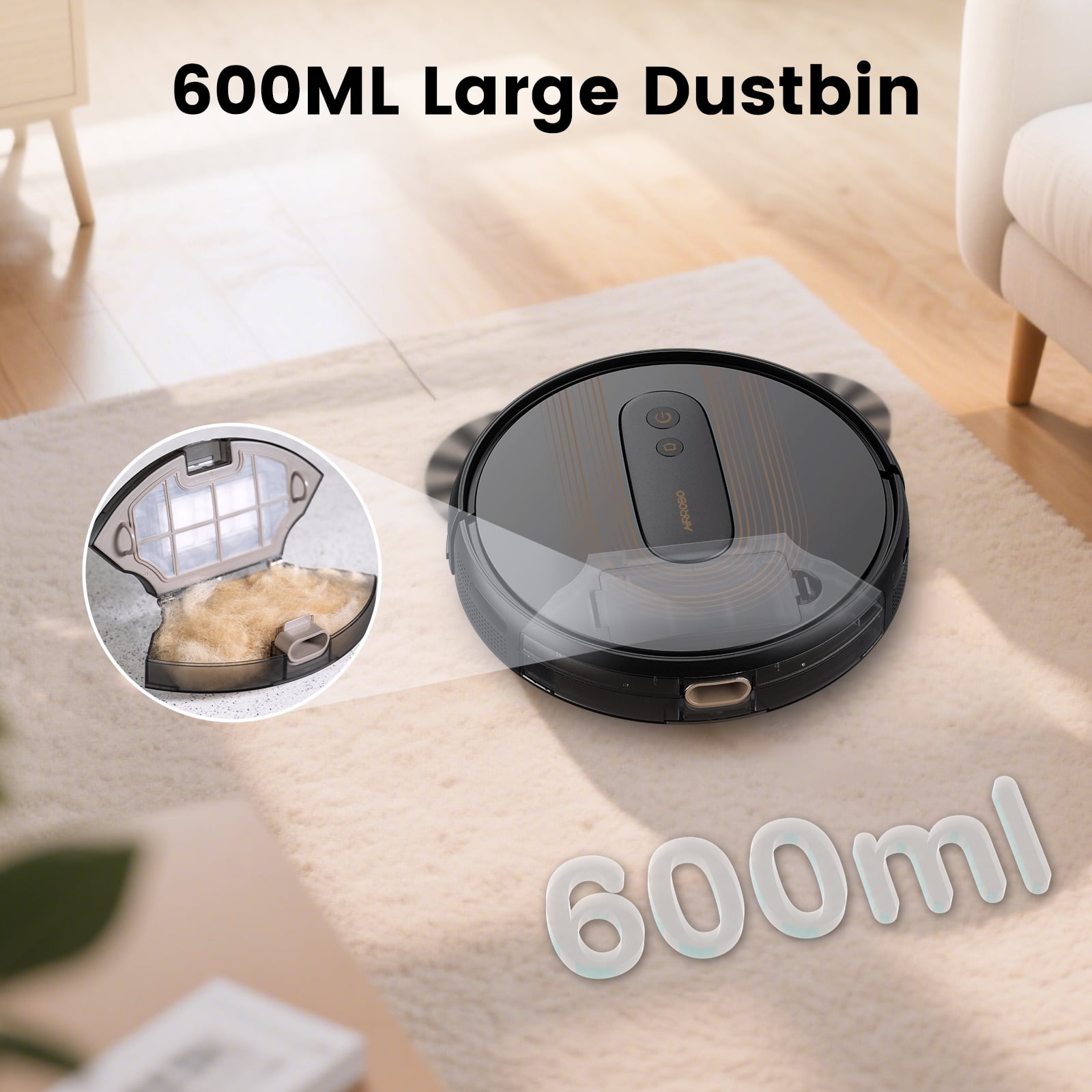 (2025Upgrade) AIRROBO®G50 Robot Vacuum with Home Mapping,2800 Strong power,Wi-fi Connect