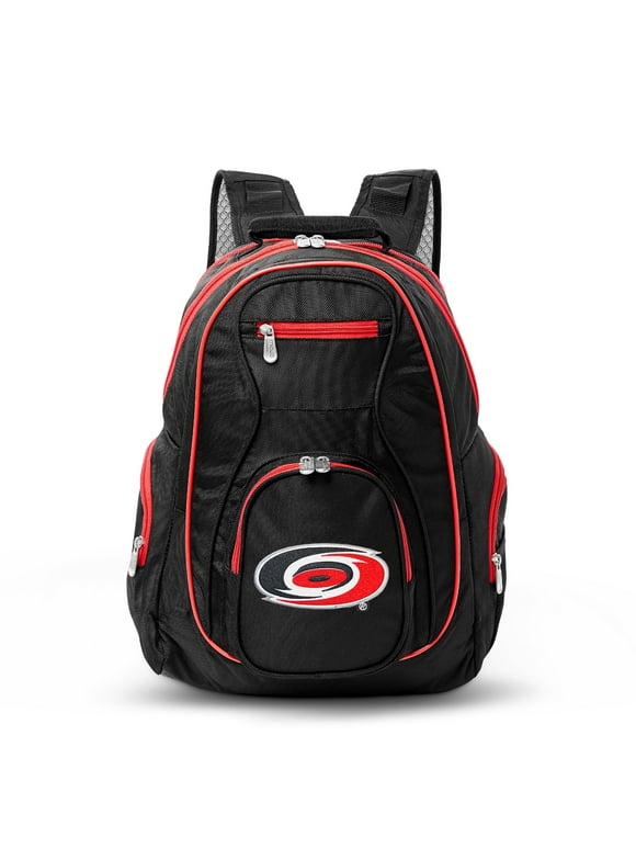 NHL Carolina Hurricanes Premium Laptop Backpack with Colored Trim