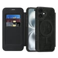 thumbnail image 2 of Wallet Case for iPhone 16, Magnetic Flip Kickstand Compatible with MagSafe, RFID Blocking Premium PU Leather Slim Shockproof Phone Case with Card Holder For iPhone 16,Black, 2 of 9