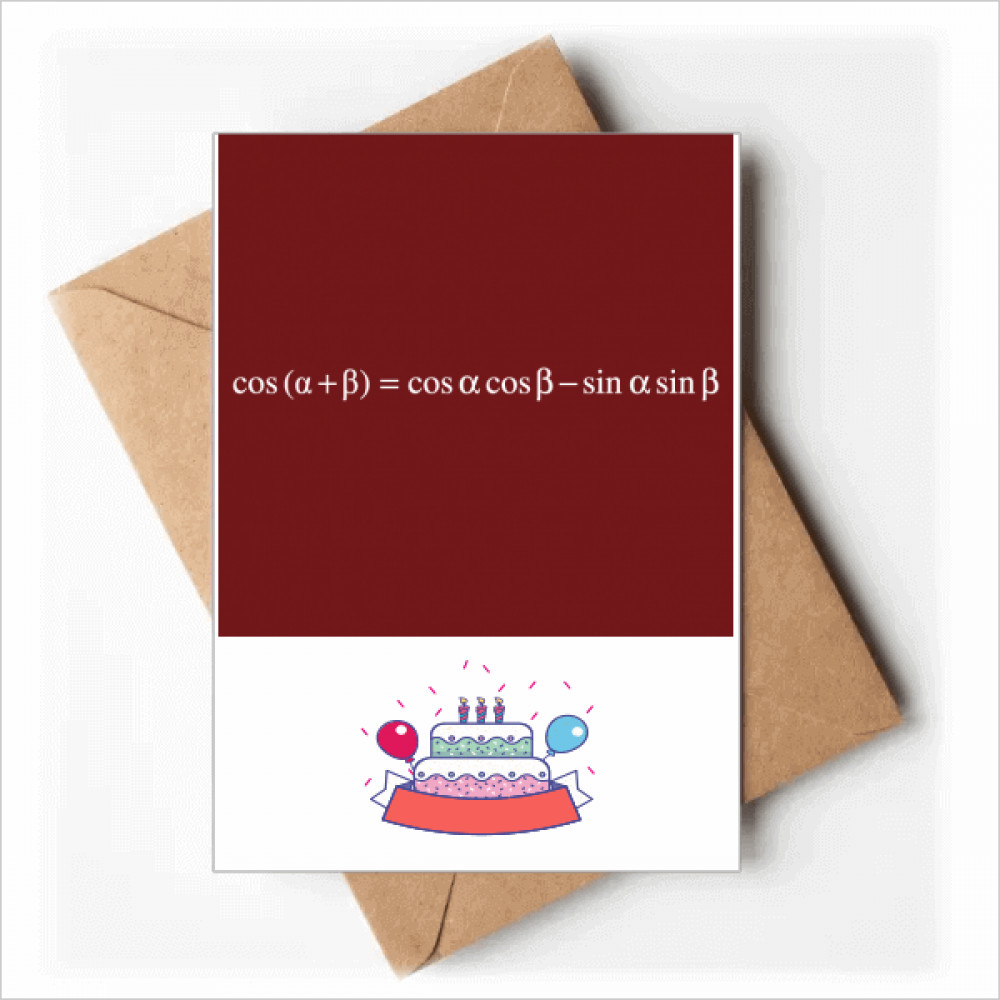 Mathematical Formula Expressions Calculate Cosines Happy Birthday