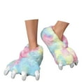 thumbnail image 3 of Women Plush Animal Paw Slippers Funny Novelty Bear Claw Slippers Cozy Furry Warm Memory Foam Slippers Gifts for Christmas Valentine's Day, 3 of 6