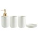 thumbnail image 1 of Juego de 4 accesorios de baño de cerámica. Incluye dispensador de jabón, taza for enjuague bucal y jabonera., 1 of 6