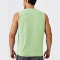 thumbnail image 7 of Cmfcve Men's Summer Tank Top Elastic Breathable Muscle Tank Top Crew Neck Sleeveless Under Vest, 7 of 7