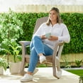 thumbnail image 6 of Semco Plastics Rockaway Heavy Duty Resin Outdoor Rocking Chair All-Weather Porch Rocker, Taupe, 6 of 11