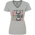 thumbnail image 3 of Inktastic I'm Not Just an Aunt, I'm a Great Aunt Flowers Women's V-Neck T-Shirt, 3 of 5