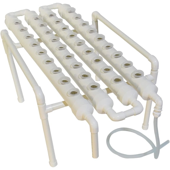 INTBUYING Hydroponic 36 Holes Plant Site Grow Kit Garden System Vegetable Horizonal 4 Pipes 1 Layer