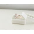 thumbnail image 3 of Halo Jewelers 14k Rose Gold 0.25 Carat (Ctw) Round Cut White Diamond Ladies Bypass Floral Halo Circle Engagement Ring for Women Wedding Birthday (Color: H-I, Clarity: I1-I2, 1/4 CTW) Ring Size-6, 3 of 6