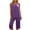 Purple, variant on jehdhy Plus Size Pajama Sets for Women Summer Sleeveless Tank Tops and Capri Pants 2 Piece Lounge Set